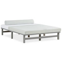 HOLZBETT Palettenbett 140/200 cm grau - Grau, Holz (140/200cm) - Homestyle4u