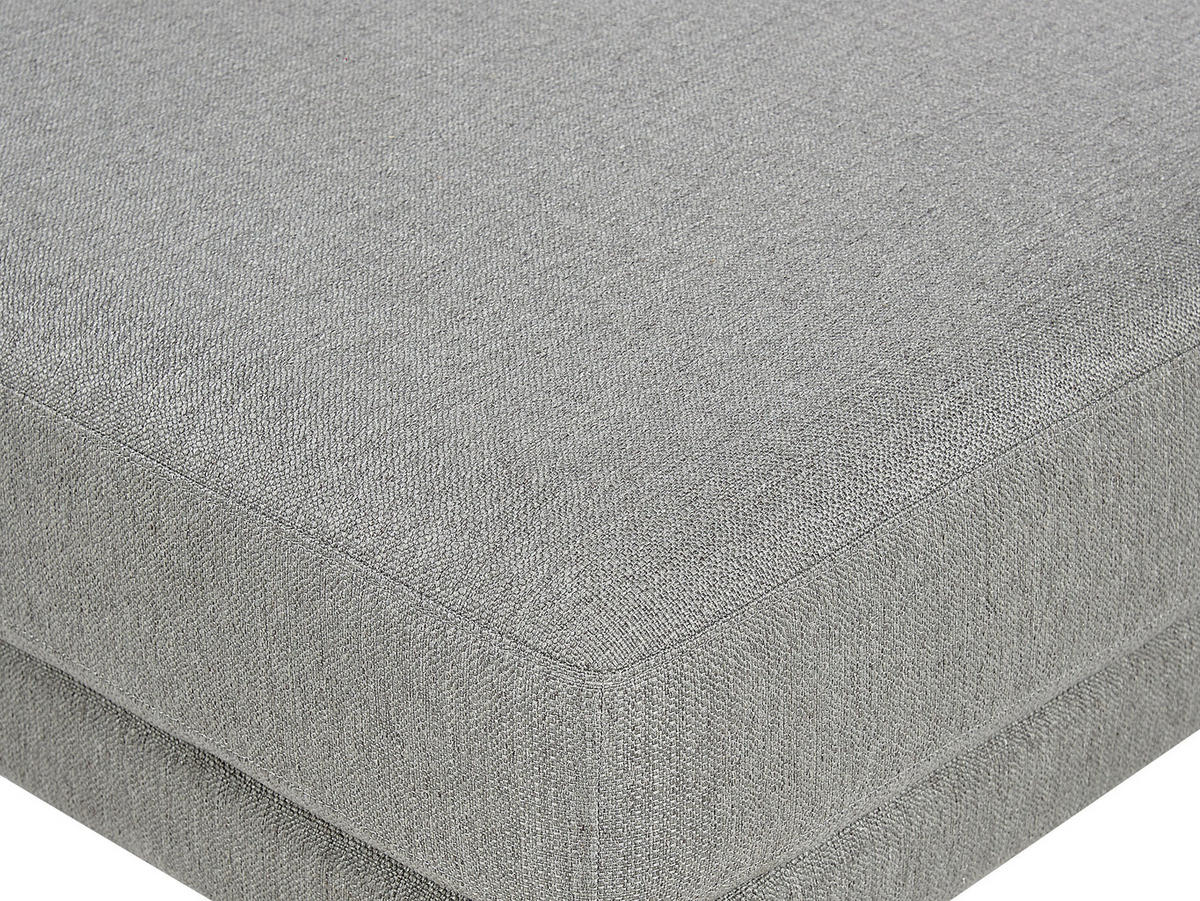 OTTOMANE Hellgrau Sigtuna - Hellgrau/Schwarz, Textil (102/43/102cm) - Beliani