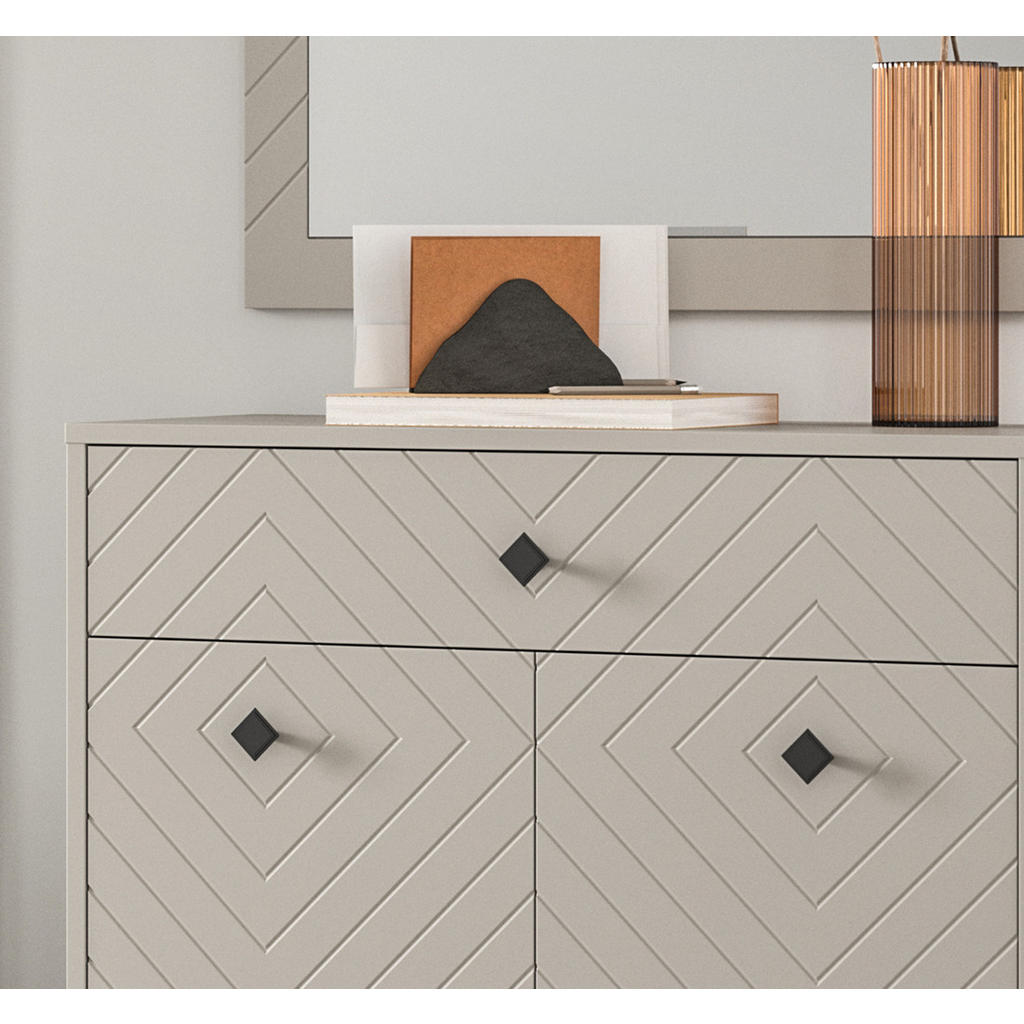 Thumbnail - Inn.Furn Garderobe, Beige, Sand, Metall, Nachbildung, Uni, 6 Fächer, 1 Schubladen, Rechteckig, 250x190x35 cm, FSC Mix, G...