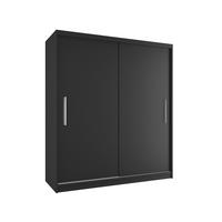 SCHWEBETÜRENSCHRANK Verona SI, Schwarz Matt, 158 cm - Schwarz, Holz (158/216/60cm) - B BELINI GROUP