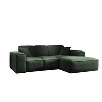ECKSOFA L-Form Wohnzimmer SIENA Stoff Poso Grün Rechts - Grün, Holz/Textil (266/165cm) - Kaiser Möbel