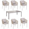GARTENGARNITUR Grau 7-teilig-Set - Grau, Metall - MCW