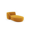 CHAISELONGUE links Miley aus Samt gelb - Gelb, Textil (90/70/156cm) - Micadoni
