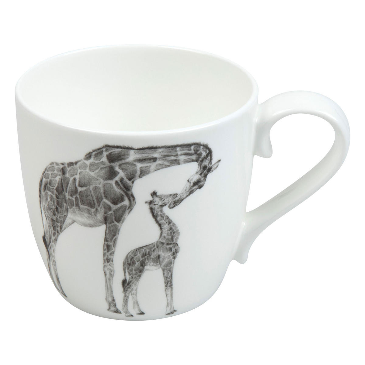 KAFFEEBECHER Amazing Animals - Giraffen - Naturfarben, Keramik (0.45L) - Könitz