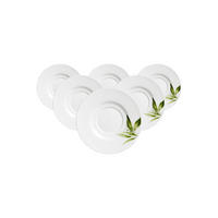 ESPRESSOUNTERTASSEN Evora weiß-grün ø 12 cm 6er Set - Weiß/Grün, Keramik (12cm) - Ritzenhoff Breker