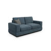 SOFA OTTO 3-Sitzer, marineblau - Blau/Schwarz, Holz/Textil (201/89/98cm) - Courtois Laville
