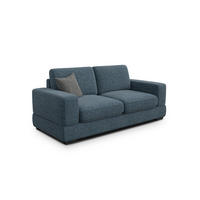 SOFA OTTO 3-Sitzer, marineblau - Blau/Schwarz, Holz/Textil (201/89/98cm) - Courtois Laville