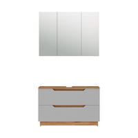 KOUPELNOVÝ NÁBYTEK Lotta Dubový/šedý pruhovaný - šedá, kompozitní dřevo (119.2/62.5/35cm) - Vicco