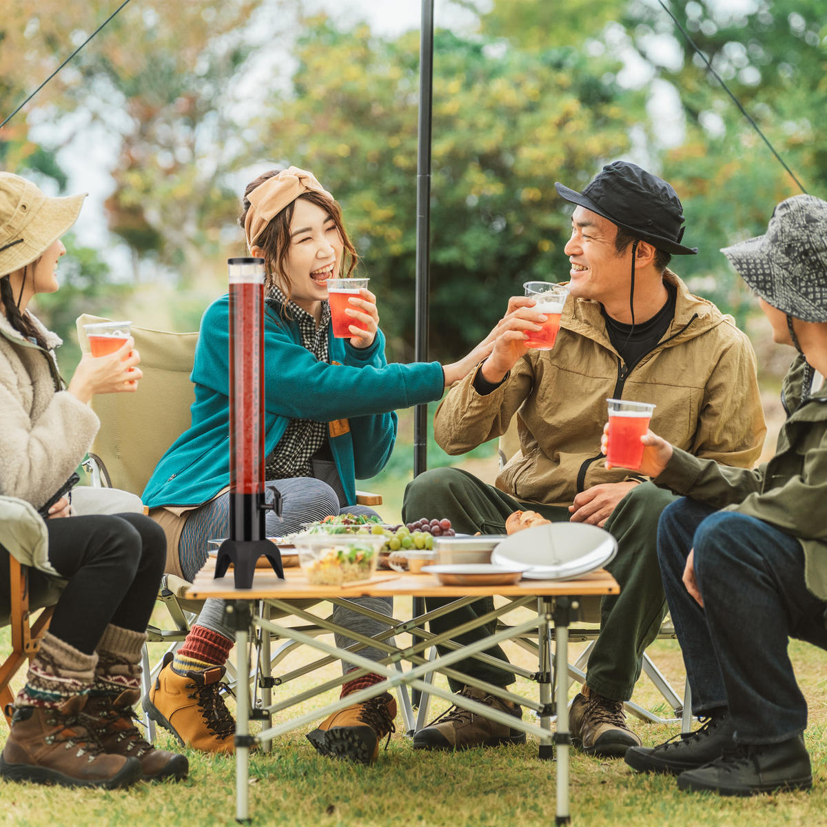 BIERSÄULE - Multicolor, Kunststoff/Metall (2.5L) - Relaxdays