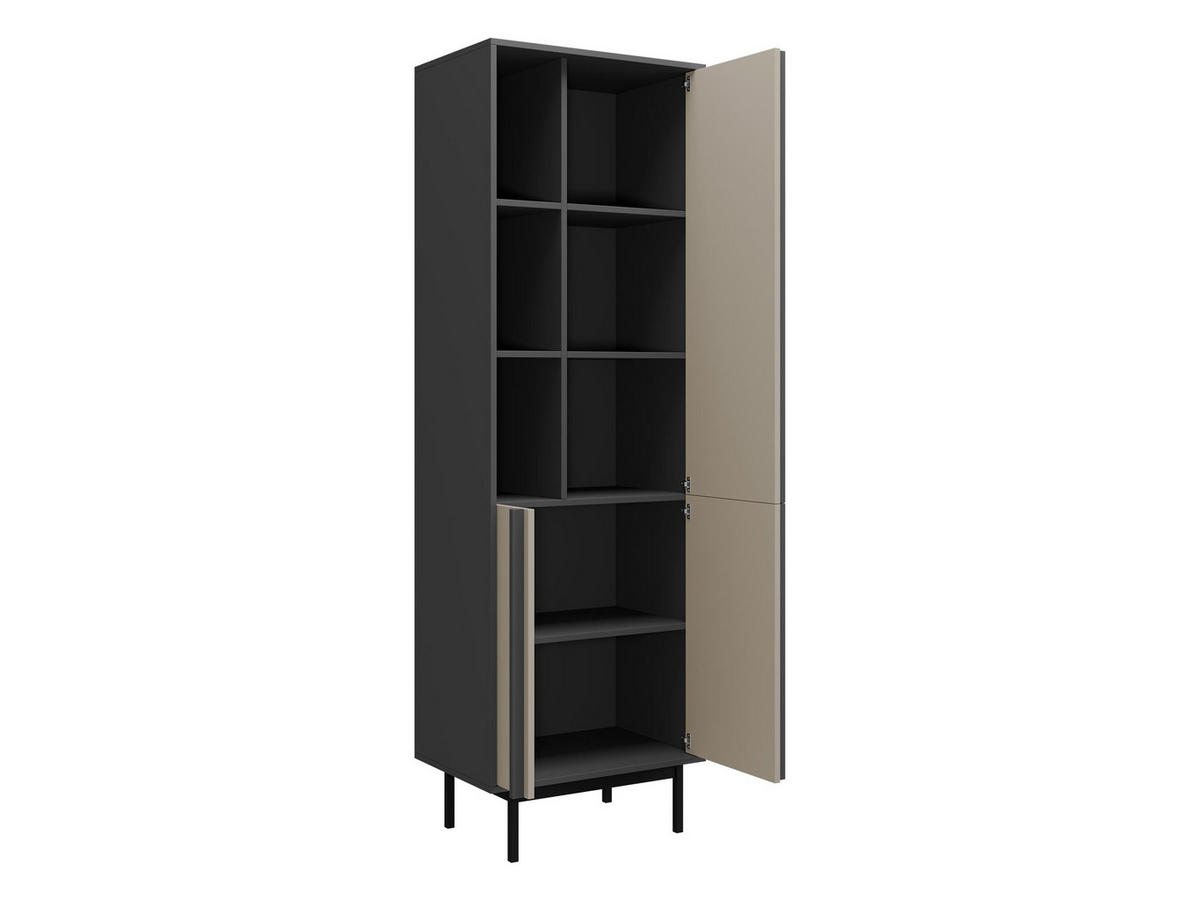 STANDREGAL Alsy 3D AL03 - Eichefarben/Anthrazit, Holzwerkstoff/Kunststoff (63/195/43cm) - MIRJAN24