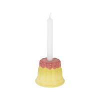 KERZENHALTER Blond Birthday - Gelber Pudding in Bunt - 9cm - Multicolor, Keramik (12/9/8cm) - Blond Amsterdam
