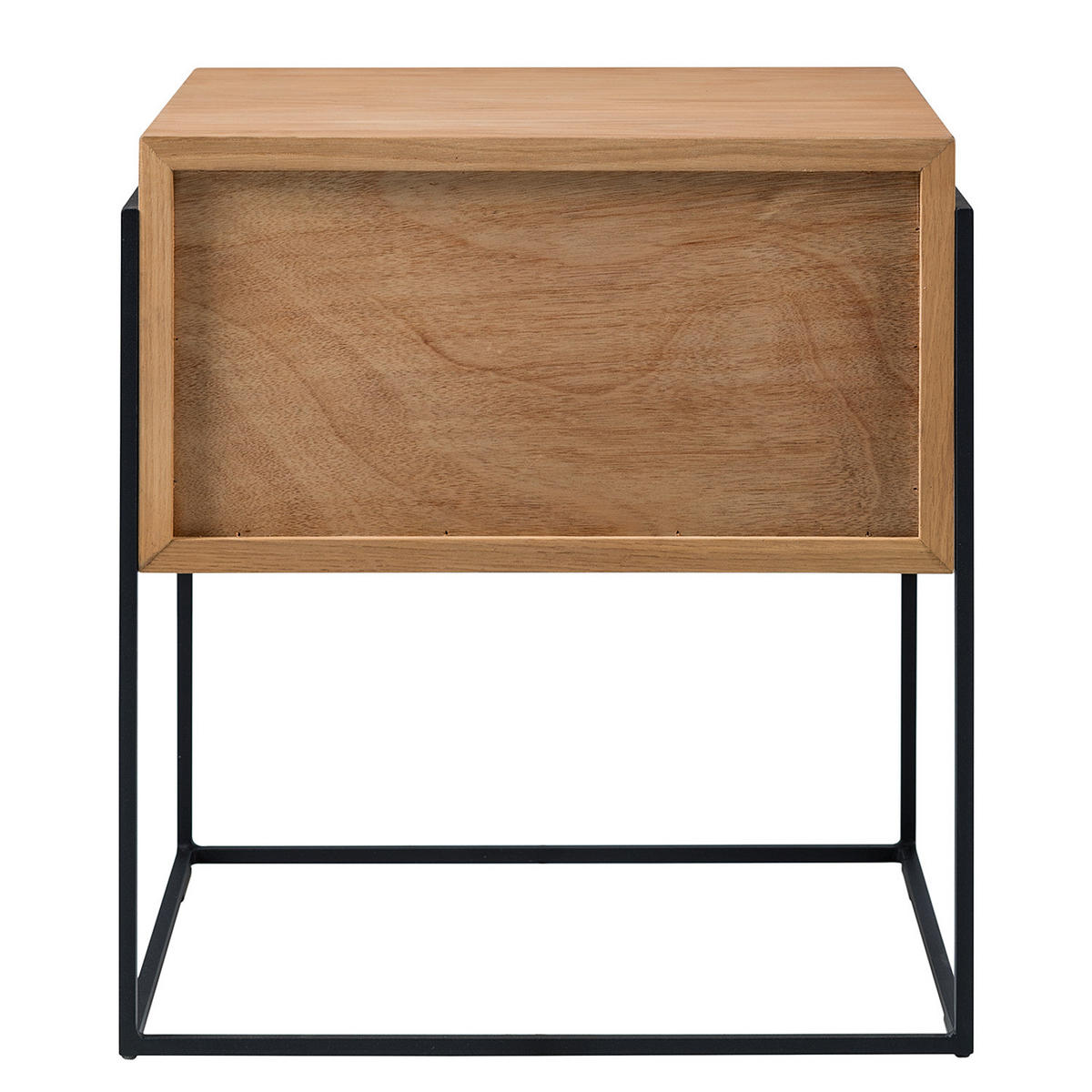 HOME24 Nachttisch Cubus - Braun, Holzwerkstoff/Metall (47/51/47cm) - home24