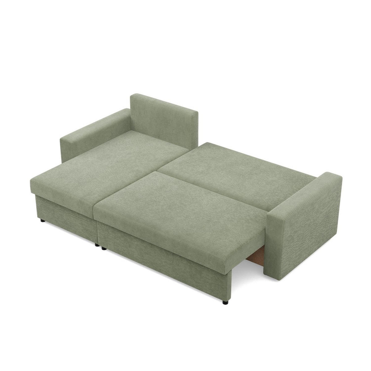 ECKSOFA MIT SCHLAFFUNKTION NEO, Cord - Grün - Hellgrün, Textil (231/140cm) - Mebligo