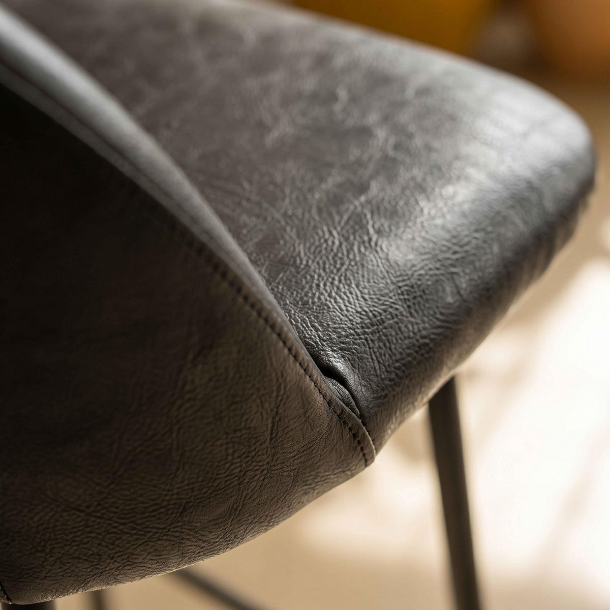 BARHOCKER 2-tlg., Schwarz - Schwarz, Metall (51/103/44cm) - Oviala