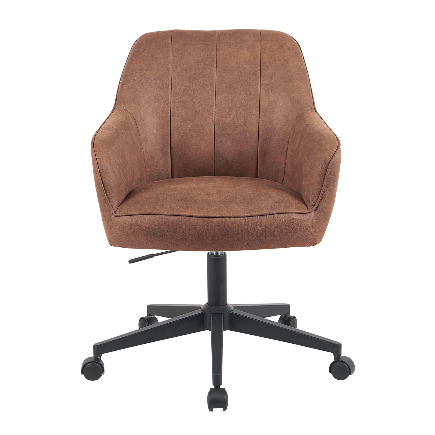 BÜROSTUHL Mika-Nika - Schwarz/Braun, Textil/Metall (60/84/65cm) - DUBI Möbel