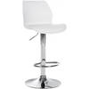 BARHOCKER Kunststoff weiß - Chromfarben/Weiß, Kunststoff/Textil (39/82/42cm) - CLP