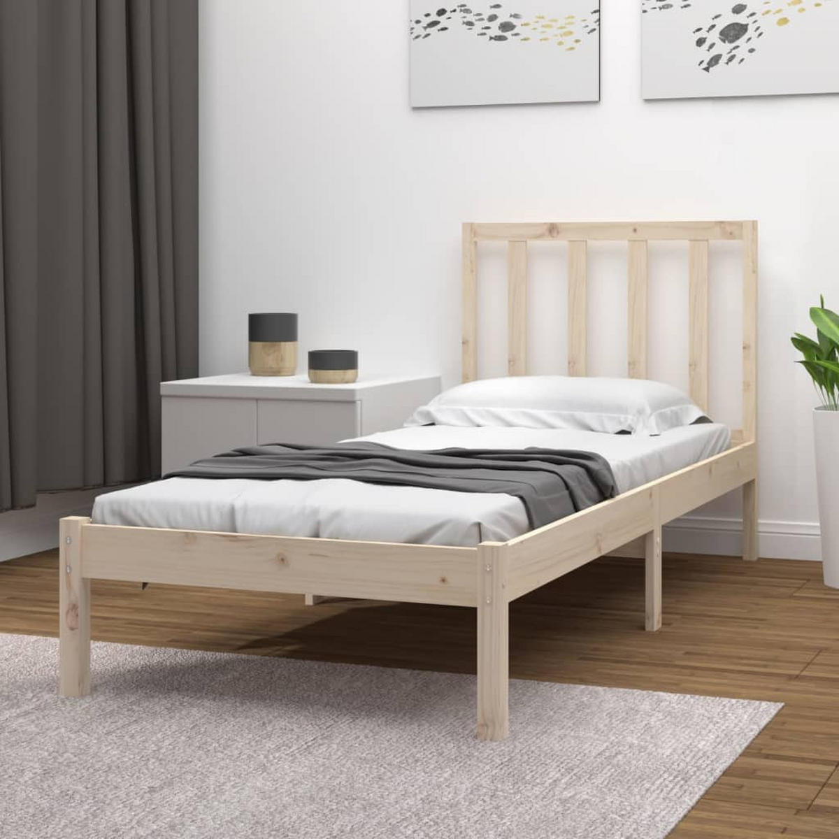 BETT Neff 100/205.5 cm - Braun, Holz (100/200cm) - Nettlife