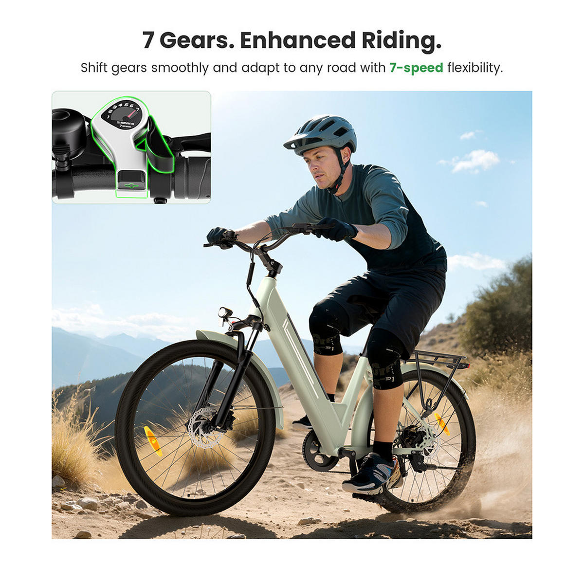 E-BIKE Junglor J1 Pro – Verbesserte Sicherheit und Stabilität - Grün, Metall (85cm)