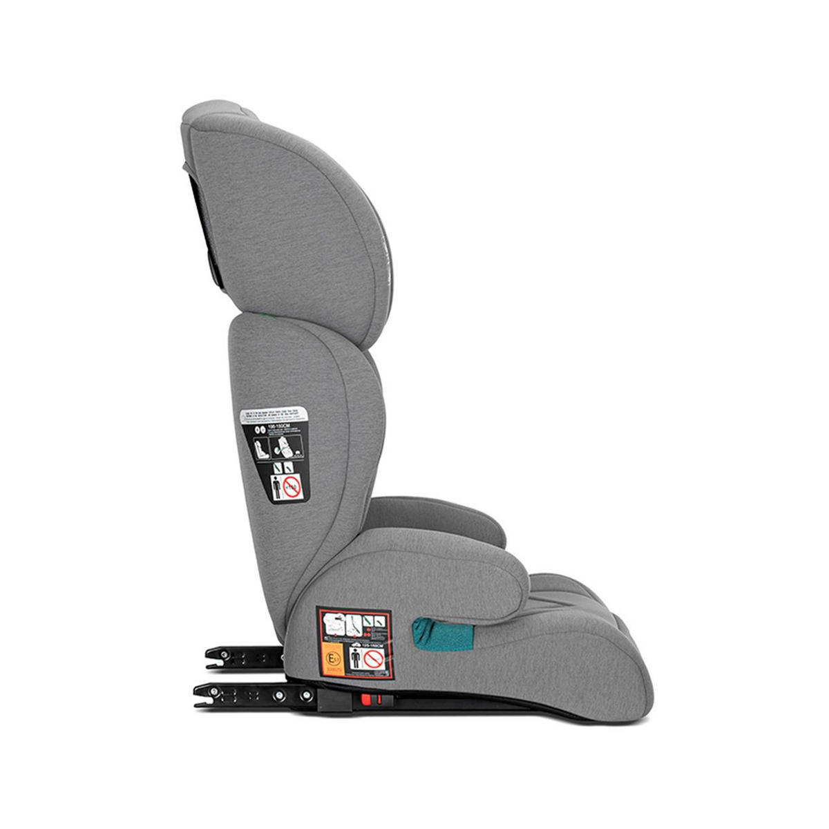 KINDERSITZ Speed GT i-Size grau (100-150cm) Gruppe 2/3 Isofix Kopfstütze - Grau, Textil (47/84/44cm) - Lorelli