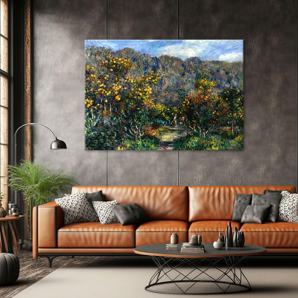 WANDBILD landschaft mit mimosen auguste renoir - Multicolor, Textil (60/40cm) - Feeby