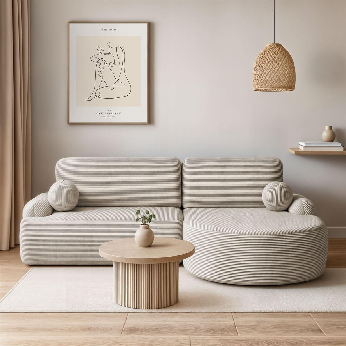 ECKSOFA CLEO II mit Schlaffunktion Version Rechte Poso 100 - Beige, Kunststoff (264/172cm) - Lookway