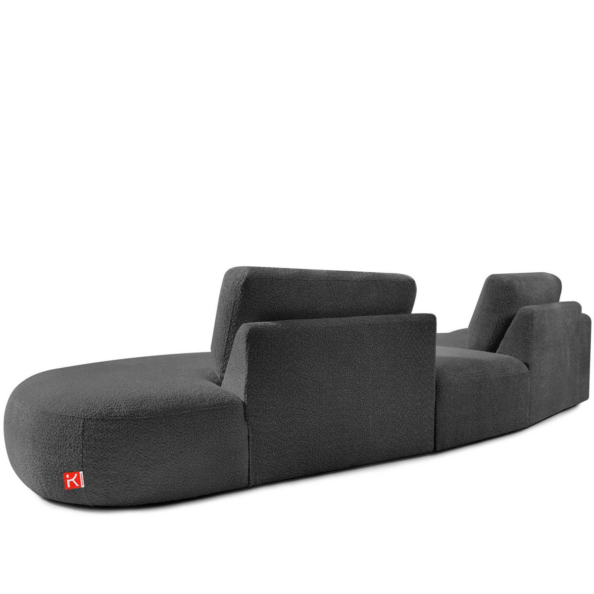 4-SITZER ECKSOFA ZUCCO Boucle rechts, Graphit - Graphitfarben, Textil (350/84/105cm) - KONSIMO®