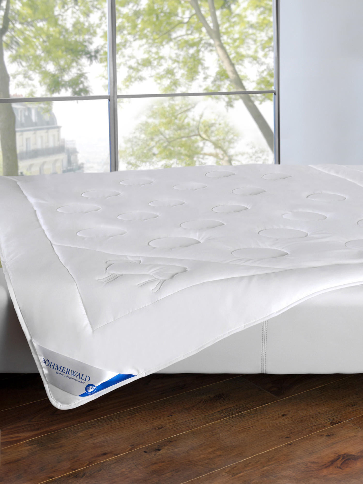 Thumbnail - Böhmerwald Sommerbettdecke, Weiß, Textil, Füllung: Schafschurwolle, 200x200 cm, Schlaftextilien, Bettdecken, Sommerdecke...