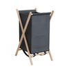 WÄSCHEKORB Bruno Grau 40 x 64 cm - Naturfarben/Grau, Holzwerkstoff (40/64/45cm) - Vicco