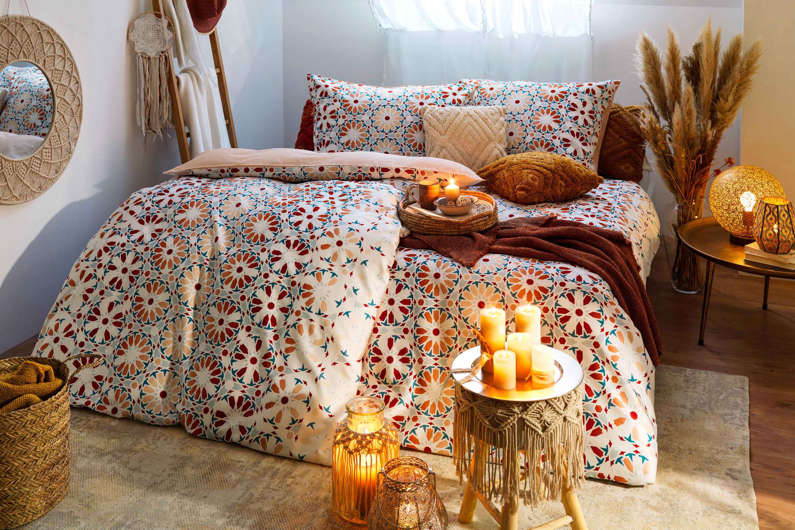 Schlafzimmer im Boho Stil