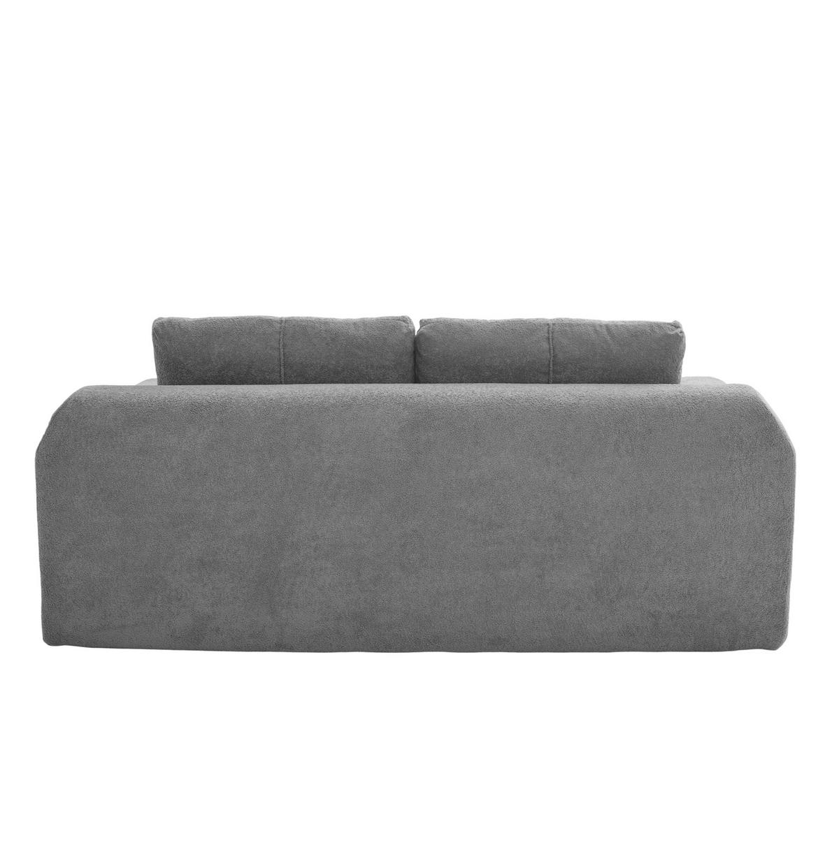 SOFA-BETT klappbar 2-in-1 Stoff Dunkelgrau - Dunkelgrau, Holzwerkstoff (178/61.5/96cm) - Meubliv