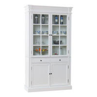 VITRINE Amaretta weiß antik patiniert 110/45/200 cm - Weiß, Holz (110/200/45cm) - ebuy24