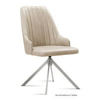 ESSZIMMERSTUHL drehbar (2er-Set) Davorka 52x91x60 Edelstahl/Natur - Edelstahlfarben/Naturfarben, Kunststoff (60/91/52cm) - 58aufmkessel