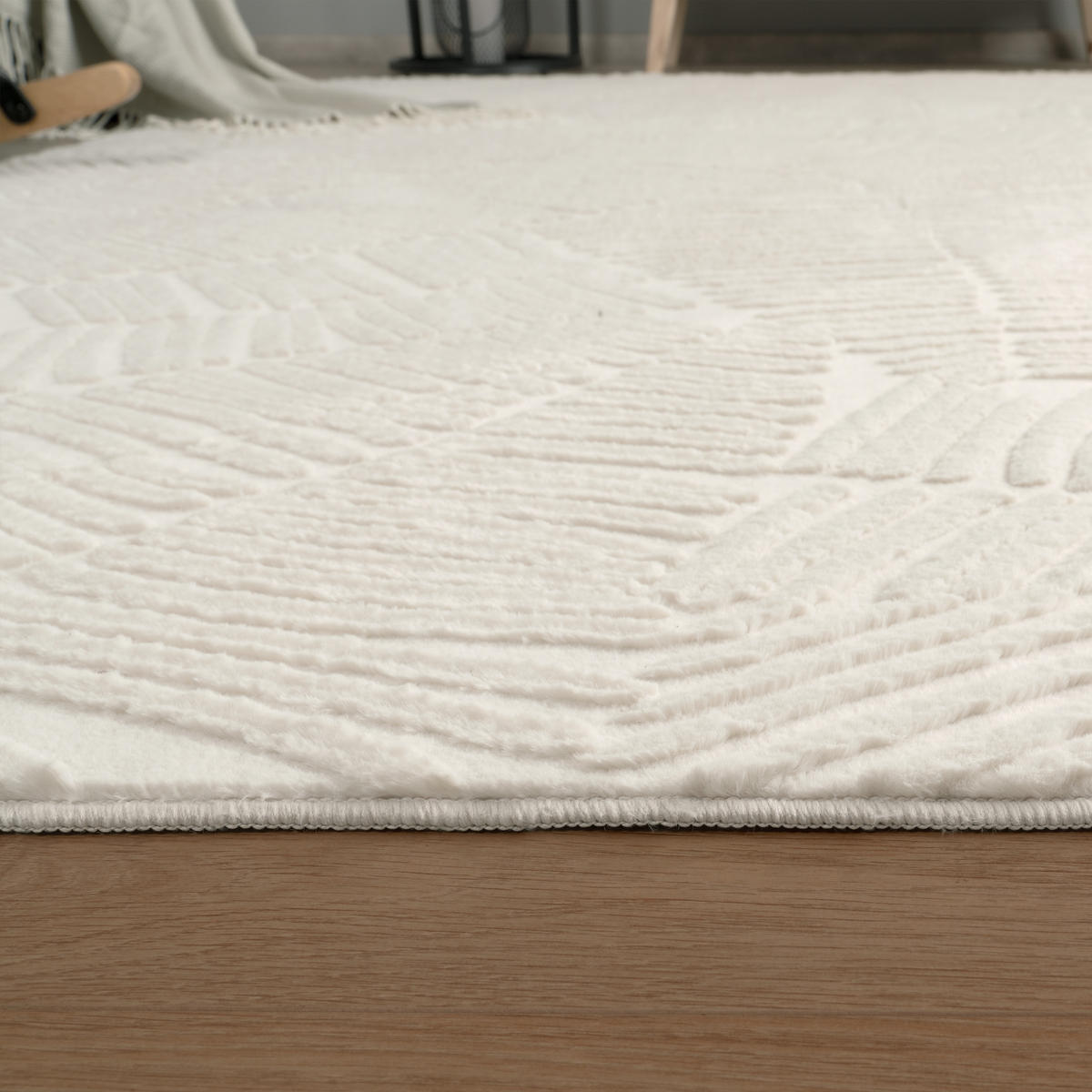 KURZFLORTEPPICH 160/220 cm Lelystad 525 - Creme, Textil (160/220cm) - Paco Home