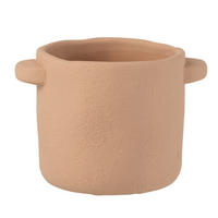 BLUMENTOPF GUSTAVE - Töpferei - Braun - S - 2er Set - Ø 14,5 cm - Braun, Keramik (14.5/12.5cm) - J-Line