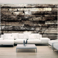 SELBSTKLEBENDE FOTOTAPETE 343/245 cm - Schwarz/Grau, Kunststoff/Textil (343/1cm) - KUNSTLOFT