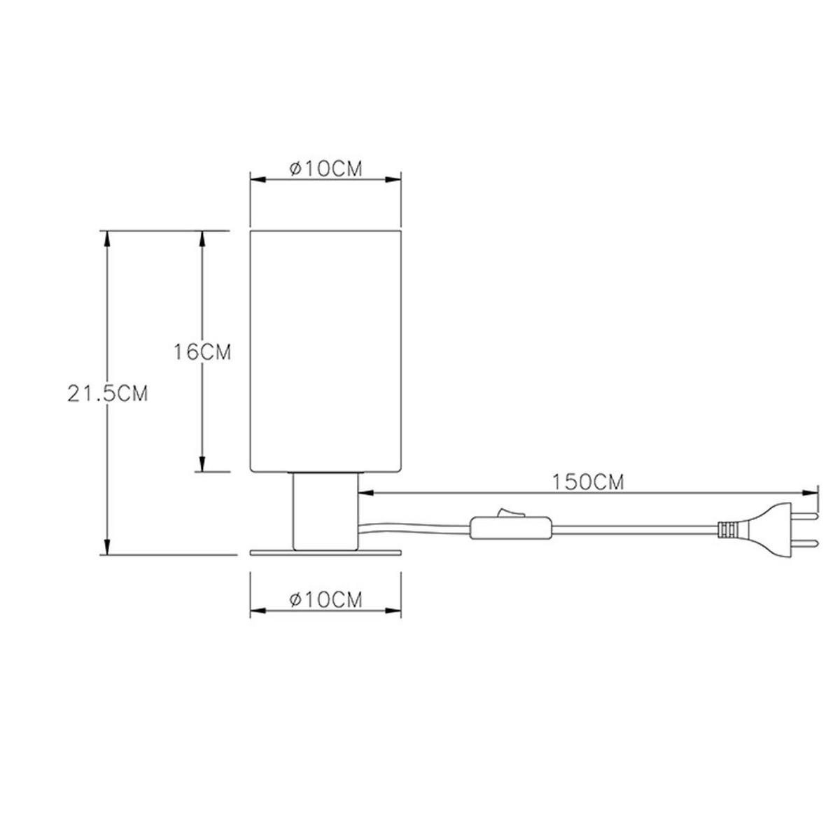 LED TISCHLEUCHTE HADERA Schwarz Glas - Schwarz, Glas (10/10/21.5cm) - Globo Lighting