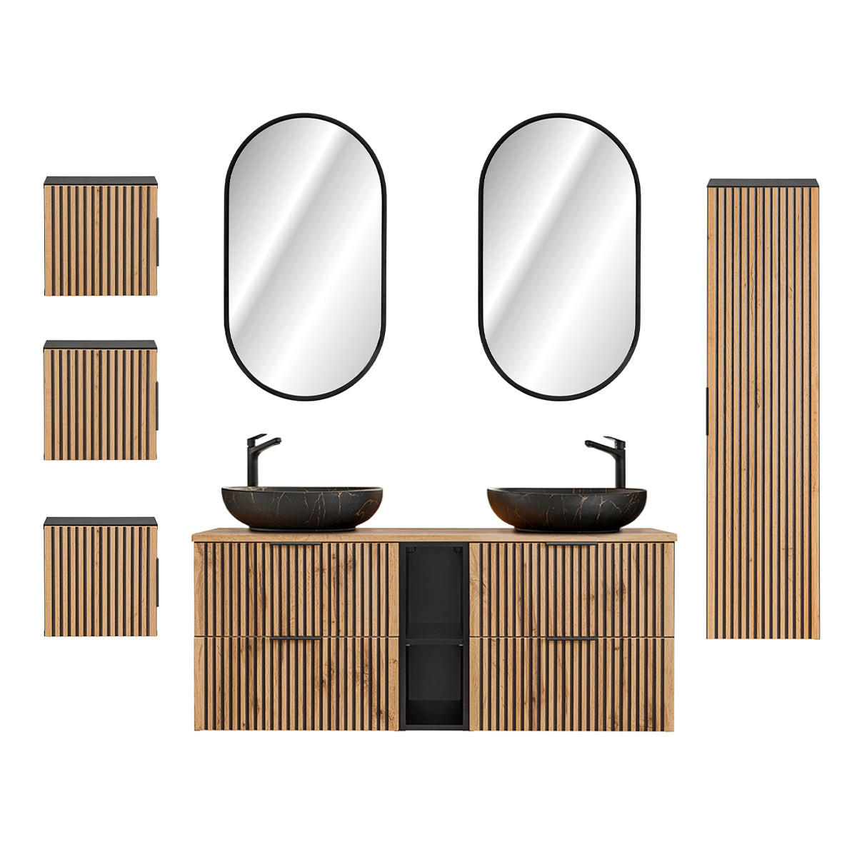 Petits-meubles Badmöbel Braun 140.6x59x46 cm