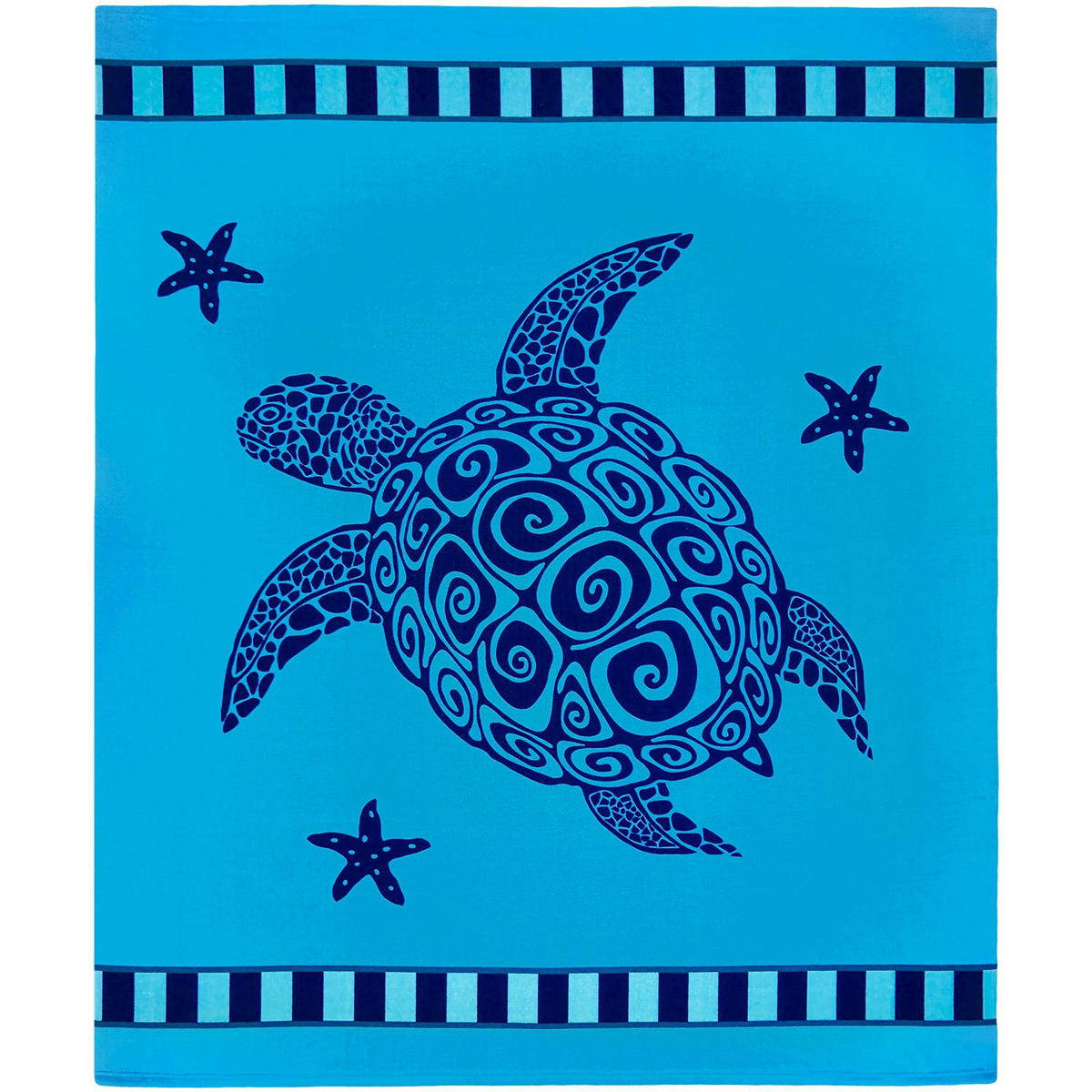STRANDTUCH XL Mikrofaser Blau 140x170 220g/m² - Galapagos - Blau, Textil (140/170cm) - LE COMPTOIR DE LA PLAGE