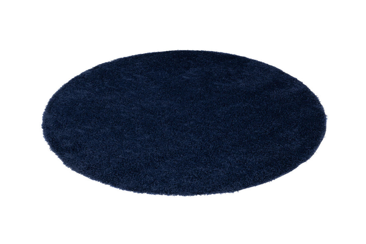 TEPPICH ESSENCE ROUND Marine 160/160 cm - Blau, Textil (160/160cm) - Tapiso