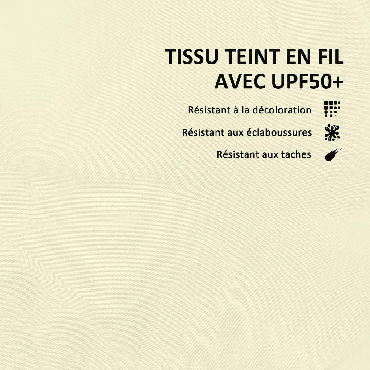 SITZKISSEN-SET DE-17729 2-teilig mit Rückenkissen & UPF50+ Creme - Creme, Textil (51/20/52cm) - ComfortXL