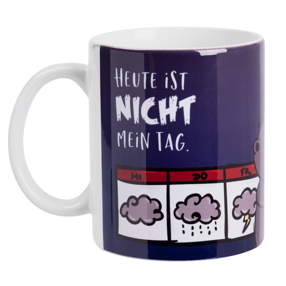 KAFFEEBECHER Pummel und Friends Grummeleinhorn Heute ist nicht mein Tag Weiß 320 ml - Weiß, Keramik (0.32L) - United Labels