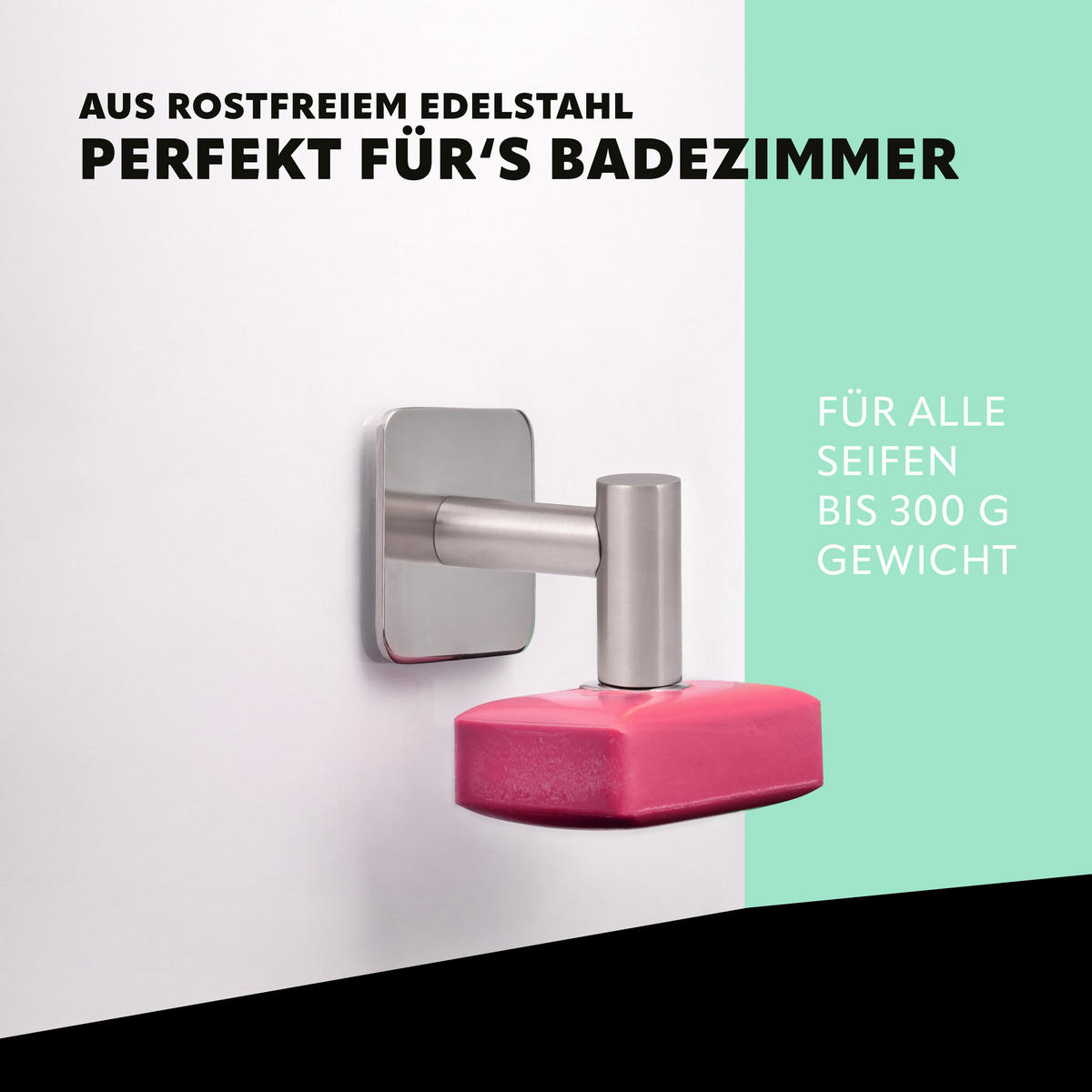 MAGNET SEIFENHALTER 2er Set, Edelstahl - Edelstahlfarben, Metall (5.7/5.7/6cm) - bremermann