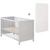 BABYBETT mit Matratze 60 x 120 cm - Taupe, Holzwerkstoff (60/120cm) - Roba