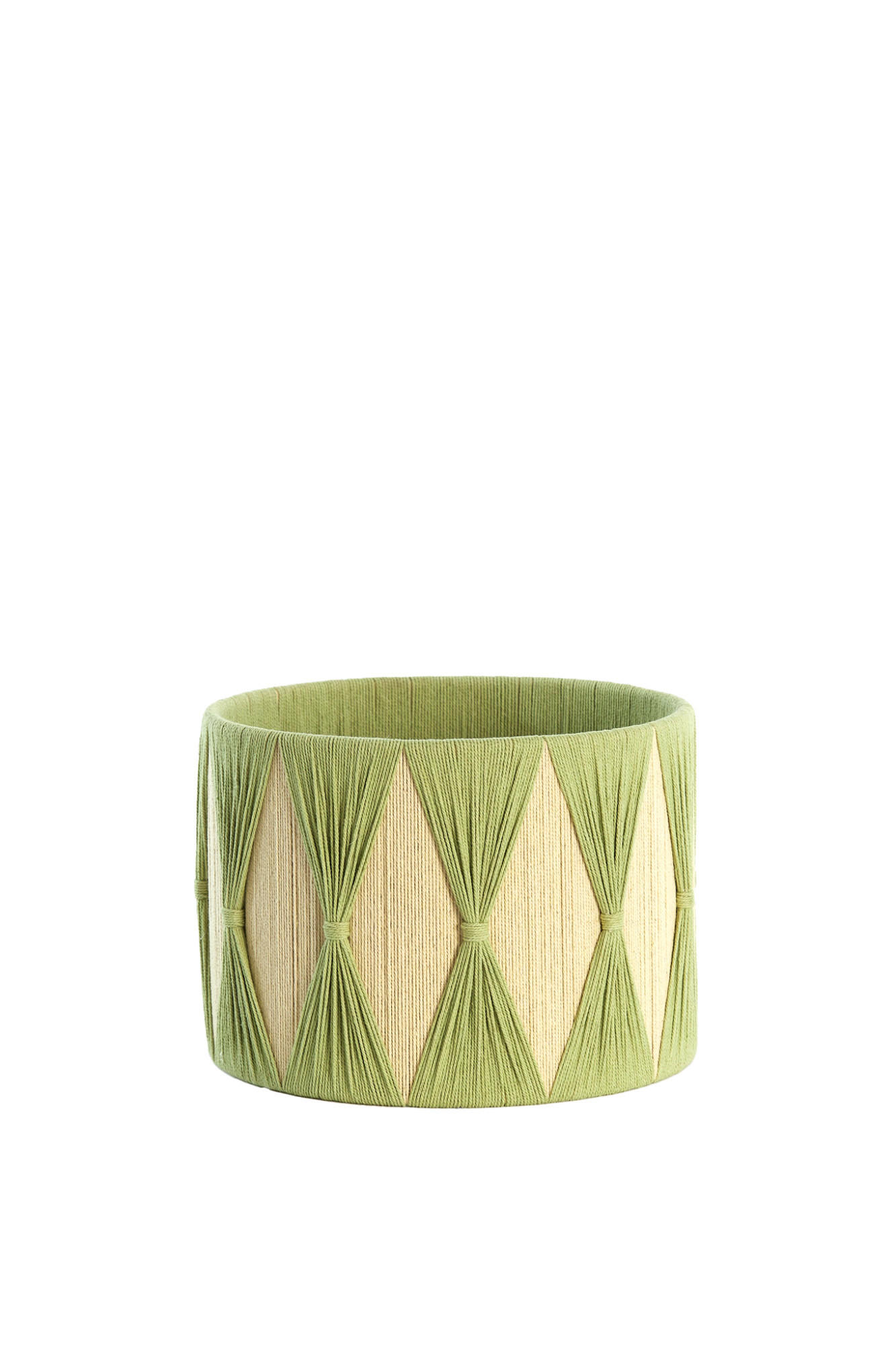 LAMPENSCHIRM Hannah Grün Ø25/18 cm - Grün, Textil (25/25/18cm) - Light & Living