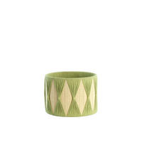 LAMPENSCHIRM Hannah Grün Ø25/18 cm - Grün, Textil (25/25/18cm) - Light & Living