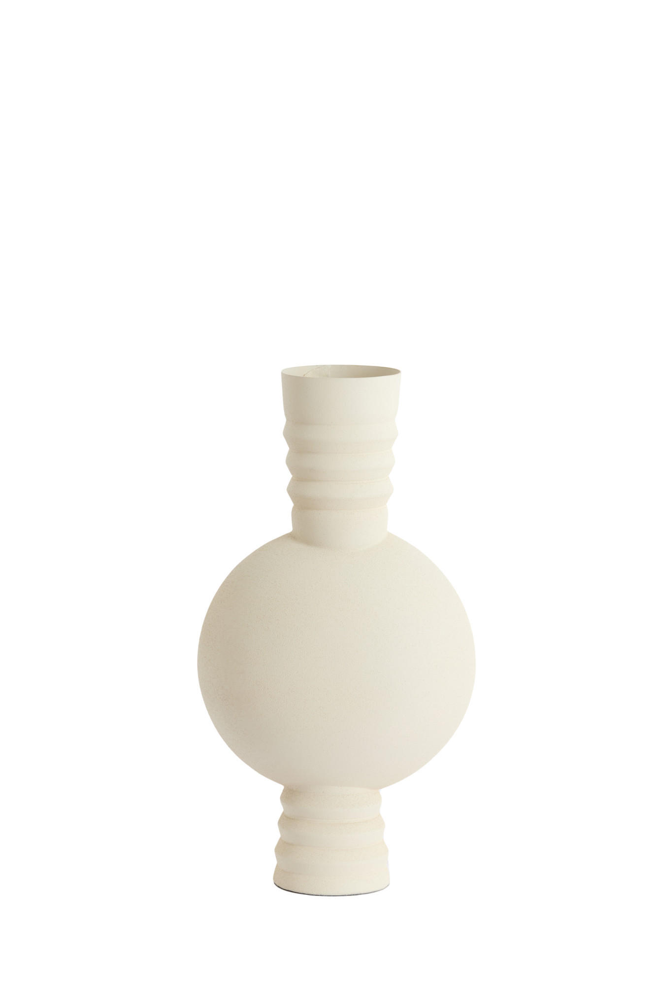 VASE Kavansi Weiß 14/14/40 cm - Weiß, Metall (40cm) - Light & Living