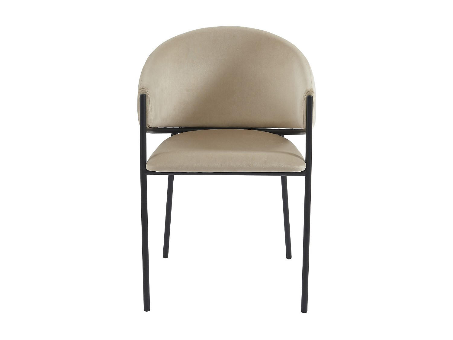 STUHL - 53 cm x 61 cm - Stoff, Samt - Beige - ORDIDA - Beige, Textil (53/80/61cm) - Vente-Unique