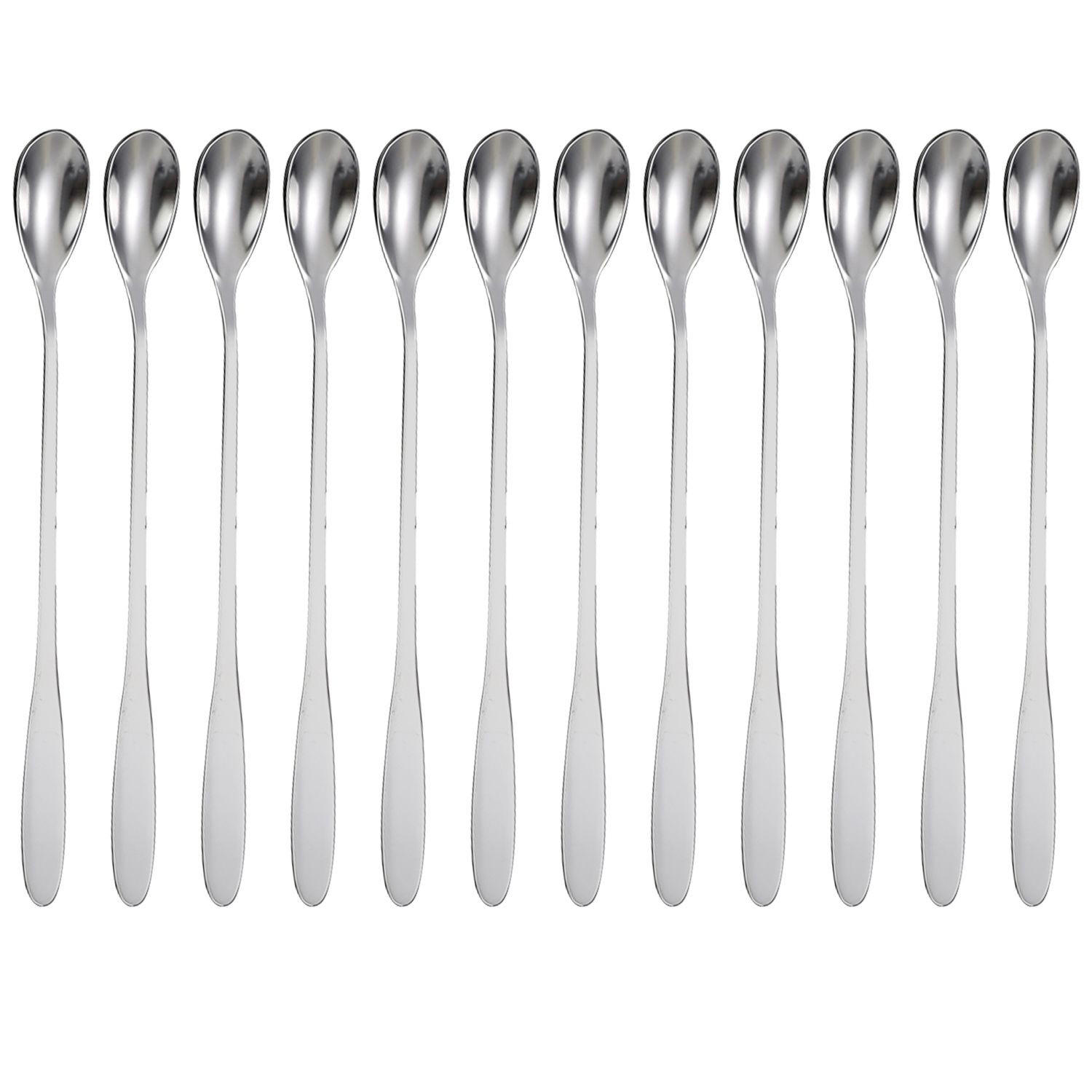 LÖFFEL-SET 18.9 cm (12-tlg) - Silberfarben, Metall - Intirilife
