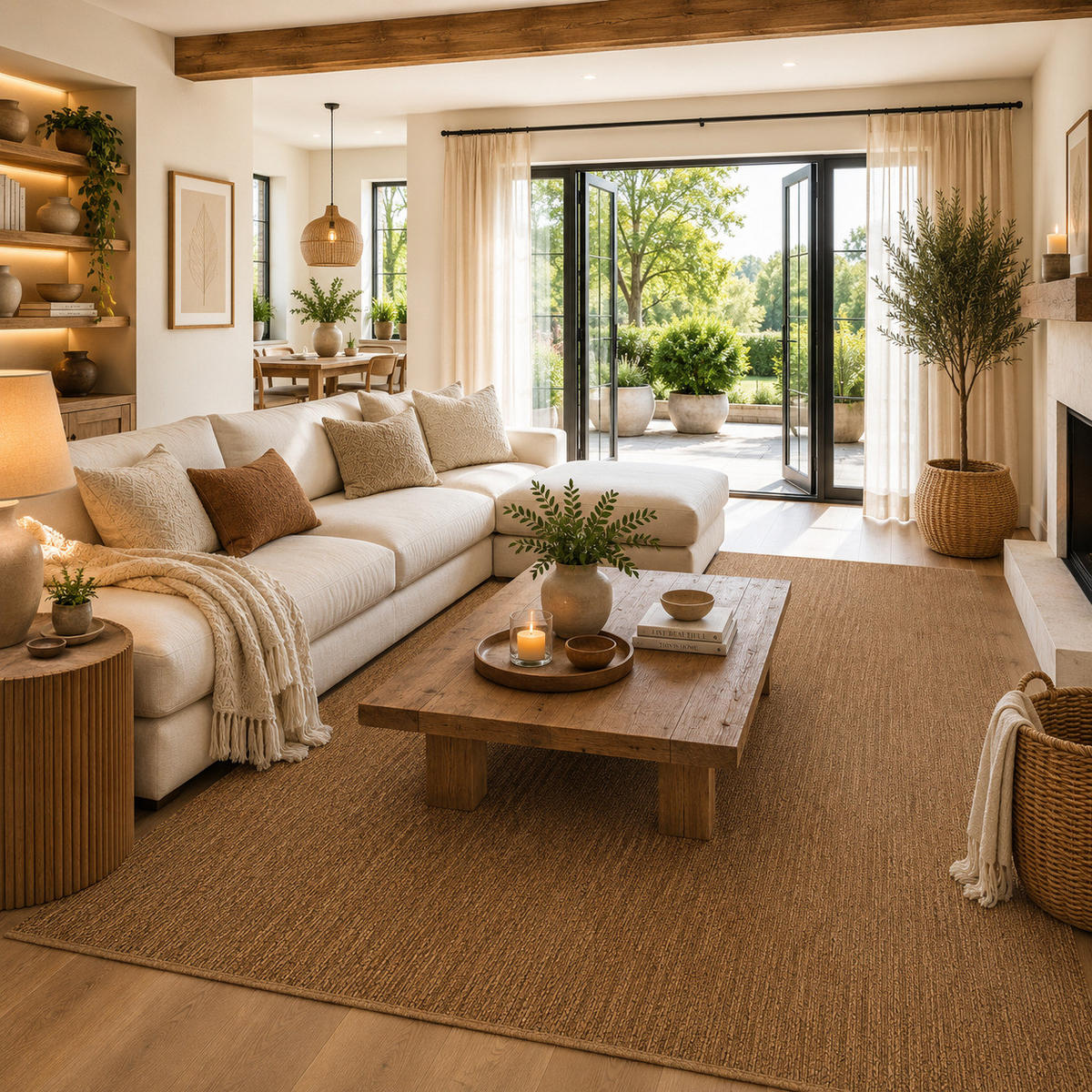 IN- & OUTDOOR FLACHGEWEBE TEPPICH PORTO MELIERT - Naturfarben, Textil (200/250cm) - Snapstyle