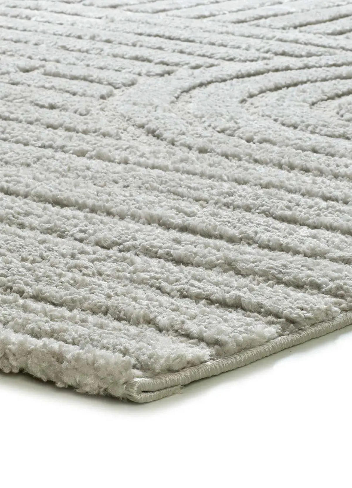 WEBTEPPICH Grau Juno 126/190 cm - Hellgrau, Naturmaterialien/Textil (126/190cm) - Atticgo